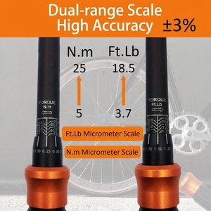 Clé dynamométrique à embout de 1/4 de pouce, 3,7~18,5 pi.lb/5~25 Nm - Ensemble de clés dynamométriques 32 pièces pour la réparation de vélos et de motos - Product Image 4