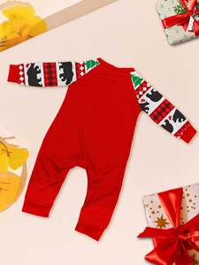 2024 ropa de casa para padres e hijos mujeres hombres chico bebé perro ropa de dormir oso con monograma largo familia Navidad pijamas conjunto - Product Image 6