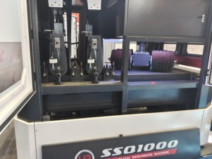 Honry SSQ1000 Découpe Laser Aluminium Acier Inoxydable Tôle Meuleuses Ponceuse à Bande Machine Métal Ébavurage Ponceuse - Product Image 2
