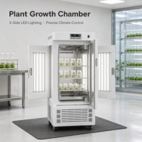 Chambre de croissance des plantes Dinggu MGC-150-II 150L, incubateur programmable avec écran LCD et éclairage LED 4 côtés 25000LX