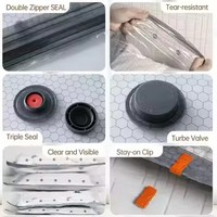 Sacs de compression sous vide écologiques transparents Sanyuan, pliables pour vêtements et literie de chambre, avec fonction électrique, idéaux pour les voyages