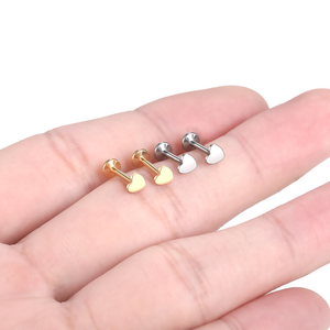 G23 Titanium Labret Stud Ringen Hart Lip Piercings Oor Kraakbeen Tragus 16G Oor Piercings Lichaam Sieraden Voor Sexy Meisjes - Product Image 4