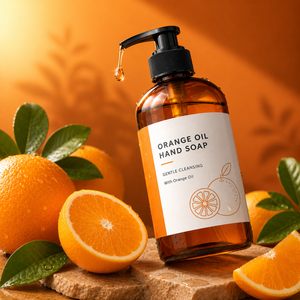 Jabón Líquido para Manos con Aroma a Naranja, Etiqueta Privada, con Aceite Natural de Naranja, Hidratante, Cruelty Free, OEM ODM - Product Image 1