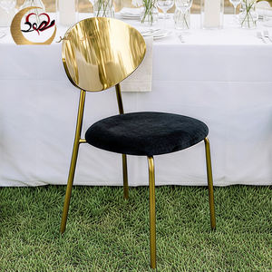 Silla Moderna de Lujo para Comedor, Banquete, Boda, Fiesta, de Acero Inoxidable Dorado y Cuero PU, para Sala de Estar y Apartamento - Product Image 2