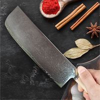 Couteau utilitaire Nakiri personnalisable en acier Damas VG10 67 couches, manche en bois, lame fixe, ensemble de 3 pièces, pour droitier, compatible OEM