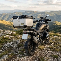 Boîte à bagages arrière universelle imperméable pour moto, coffre rigide pour moto, boîte de rangement pour casque, coffre à bagages pour toutes les motos