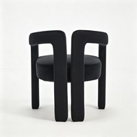 Chaise de salle à manger ergonomique moderne en velours, fauteuil d'appoint rembourré avec structure en bois massif pour la maison, l'école, l'hôtel et l'appartement