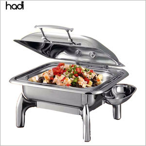 Ensemble buffet d'hôtel <span class=keywords><strong>de</strong></span> haute qualité chauffe-aliments hydraulique <span class=keywords><strong>de</strong></span> 6 litres couvercle en verre acheter en ligne cuisine traiteur plats à réchauffer style lux - Product Image 3