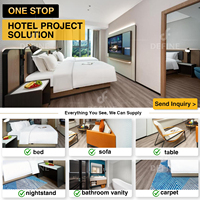 Solution clé en main pour projets hôteliers, mobilier d'hôtel sur mesure, mobilier commercial, ensembles de chambres d'hôtel 5 étoiles modernes et luxueux