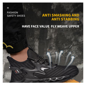 أساس أنيق للرجال خفيف الوزن مقاوم للثقب من الفولاذ المقاوم للثقب ، شبكي صناعي قابل للتنفس من المطاط للشتاء/إيفا - Product Image 5