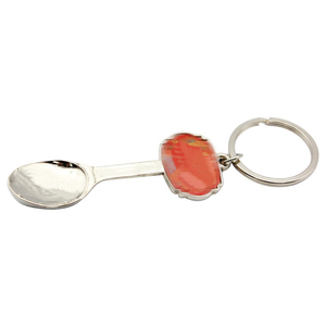 Porte-clés en alliage de zinc avec drapeaux de pays, design personnalisé, petite cuillère artisanale en métal, souvenir unique, cadeau touristique pour la promotion - Product Image 4
