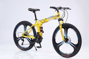 Bicicleta Dobrável de Montanha com Quadro Totalmente Amortecido e Freio a Disco de Aço de 21 Velocidades da CHINA, 26 Polegadas para Adultos - Product Image 6
