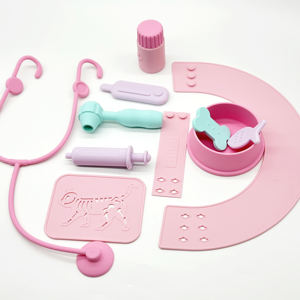 Offre Spéciale 11 pièces ensemble de jeu vétérinaire en Silicone non toxique sans BPA pour enfants <span class=keywords><strong>Kit</strong></span> de médecin pour animaux de compagnie pour les tout-petits - Product Image 3