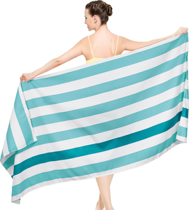 Serviette de plage de luxe personnalisée avec logo, impression personnalisée, livraison rapide, grande serviette de plage d'été en microfibre - Product Image 1