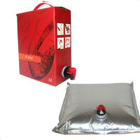 Sac aseptique transparent avec robinet distributeur pour boîte de 5L/10L/20L pour l'emballage de champagne, vodka, bière, eau minérale