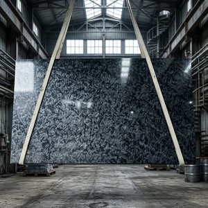 Fabricant de carreaux de sol et de mur en marbre noir de luxe, aspect verre, en plumes d'oie, pour KTV, hôtels, usines, vente en gros - Product Image 1