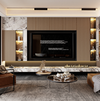 Console TV en bois moderne multifonctionnelle et écologique sur mesure pour salon, villa, hôtel – Vente chaude en usine