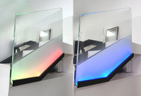 Balustrade en verre clair en alliage d'aluminium GS pour rampe d'escalier intérieur