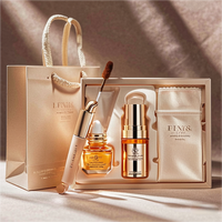 Boîte cadeau cosmétique de luxe portable, grand format, en carton, avec couvercle en papier, logo personnalisé, imperméable, avec sac, avec gaufrage