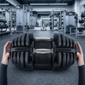 52.5lbs Adjustable Cast Iron <b>Dumbbell</b> <b>Weights</b> Fitness Equipment for Home Use and Bodybuilding - Product Image 1