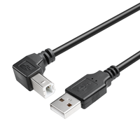 Kabel Printer PVC USB 2.0 A ke B Male to Male 90 Derajat untuk Komputer