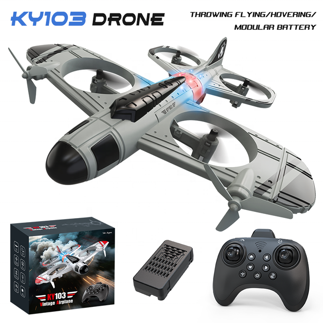 KY103  UAV Long Flight Time Beginner Quadcopter Rc Drone Toy with Lights for Beginners
