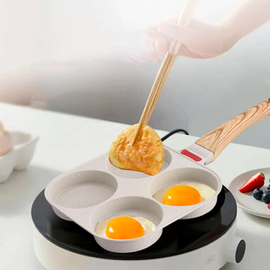 Precio al por mayor Diseño moderno Mango de baquelita 4 agujeros Antiadherente Die Cast <span class=keywords><strong>Aluminio</strong></span> Huevo Sartén para cocinar Moq bajo - Product Image 5