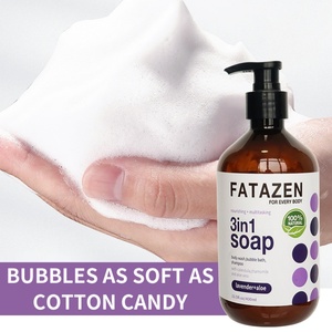 Jabón corporal orgánico Natural de etiqueta privada 3 en 1, Gel de ducha limpiador de jabón lavanda, Aloe Vera, jabón suave nutritivo para baño de burbujas - Product Image 2