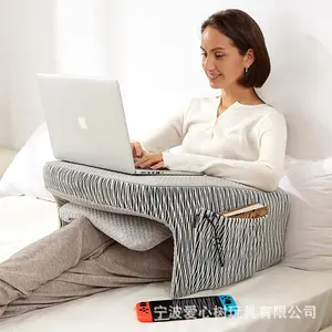 अनुकूलित क्रॉस-बॉर्डर सॉफ्ट बैग टेबल तकिया, पढ़ने वाला फोम बिस्तर तकिया, पॉकेट रीडिंग के साथ, सोफे पर वर्किंग मेमोरी बिस्तर तकिया