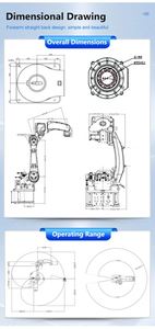 Bras robotisé de haute précision, robot de soudage à l'arc industriel, manipulateur de soudage automatique MIG TIG pour le traitement des structures en acier - Product Image 5