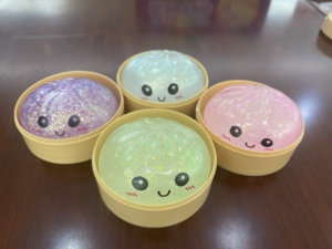Jouet Squishy Lumineux en forme de Boulette de Vapeur, Anti-Stress, à Presser, Balle Sensorielle Fidget - Product Image 3