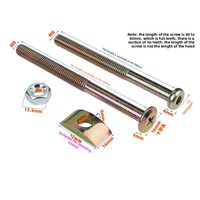 M8 demi-lune quatre-en-un connecteur exécutif bureau meubles matériel accessoires de chevet lit assemblage serré pièce de fixation écrous