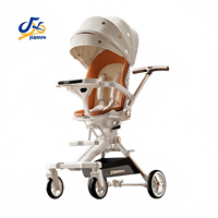 Poussette bébé pliable légère et haute, poussette bébé compacte et portable avec un design facile à plier
