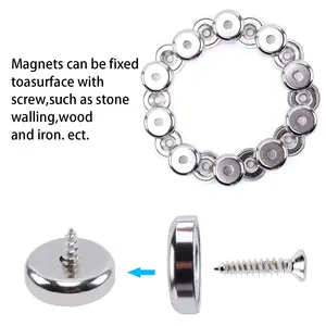Super starke Neodym-Magnete mit rundem Boden becher und Löchern Topf magnet mit Schraube für Küchen handwerk Holz DIY Halte werkzeuge hängen