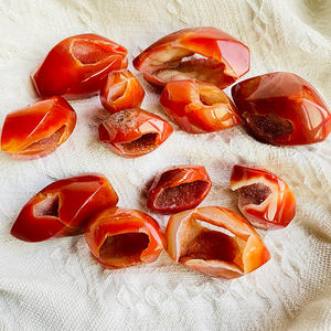 Groothandel natuurlijke rode agaat kristallen ambachtelijke vormgeving vlam geode kwarts kristal gepolijst voor cadeau bruiloft - Product Image 3