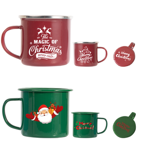 Biểu Tượng Tùy Chỉnh Bán Sỉ Tái Sử Dụng Cán Rim Kim Loại Thép Tin Men Cắm Trại Cà Phê Trà Enamelware Cup Mug Với Xử Lý - Product Image 6