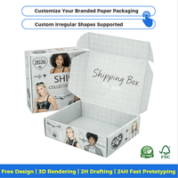 Boîtes d'emballage en carton biodégradable haut de gamme personnalisées, imperméables, avec dorure à chaud et design écologique