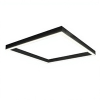 Connecteur de profilé en aluminium Allred pour suspension linéaire carrée LED personnalisée, lumière blanche chaude douce 2700K, angle de faisceau 100°