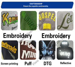 Áo hoodie nỉ dày, chất lượng cao, in thêu tùy chỉnh, áo hoodie rộng rãi, in logo tùy chỉnh, áo hoodie & áo sweatshirt nam - Product Image 6