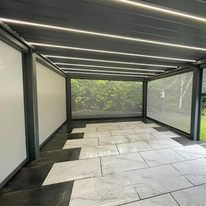 Tingzi ventes directes moderne petite cour en alliage d'aluminium <span class=keywords><strong>pavillon</strong></span> flip persiennes Pergola extérieur jardin Gazebo - Product Image 3