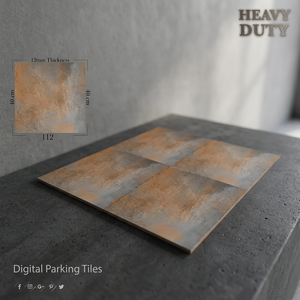 กระเบื้องปูพื้นพอร์ซเลนดิจิตอลเคลือบผิวแบบชนบท ขนาด 16x16 นิ้ว (40x40 ซม.) หนา 9 มม. สำหรับพื้นที่จอดรถ ทนทานต่อการใช้งานกลางแจ้ง - Product Image 2