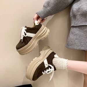 Zapatillas Deportivas Alemanas con Plataforma de 7CM para Mujer, Otoño 2025, Nuevas, de Cuero Genuino, con Suela Gruesa, Estilo Retro, Casuales - Product Image 6