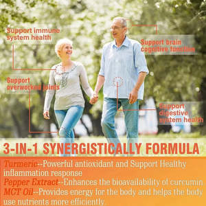 Extracto de cúrcuma de etiqueta privada, soporte antioxidante, curcumina vegana, goma de aceite Mct de cúrcuma - Product Image 2