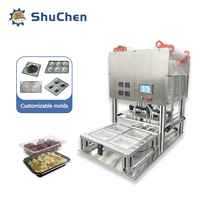 Machine de scellage automatique de films laminés haute performance Shuchen pour boîtes de conserve, légumes préfabriqués, aliments cuits (canard), avec fermeture hermétique