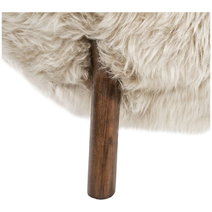 Fauteuil d'appoint silencieux pour villa résidentielle, style italien minimaliste, en peluche de laine longue, fauteuil de bureau individuel - Product Image 2