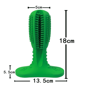 Paket kendini fırça temizleme kauçuk Pet köpek diş fırçası çiğnemek oyuncak ve diş macunu - Product Image 3