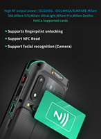 PDA Móvil Android de 5.5 Pulgadas con Escáner de Códigos de Barras 1D/2D, Lector RFID NFC, Tablet PC Resistente para Gestión de Inventario Logístico, Octa-core