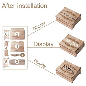 Livre d'or pièce maîtresse de <span class=keywords><strong>table</strong></span> rustique fournitures de <span class=keywords><strong>décoration</strong></span> de <span class=keywords><strong>mariage</strong></span> coeur livre en bois livre d'or livre d'or cadre alternative - Product Image 4
