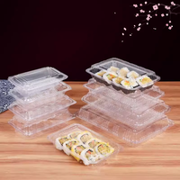 Boîte alimentaire jetable anti-buée, compatible micro-ondes, pour sandwichs, pizzas, nouilles, sushis, contenants OPS, plats à emporter, gelées et sucreries