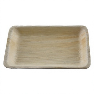 Vaisselle jetable en feuilles de palmier naturelles, plateaux biodégradables en feuilles de palmier pour les fêtes - Product Image 3